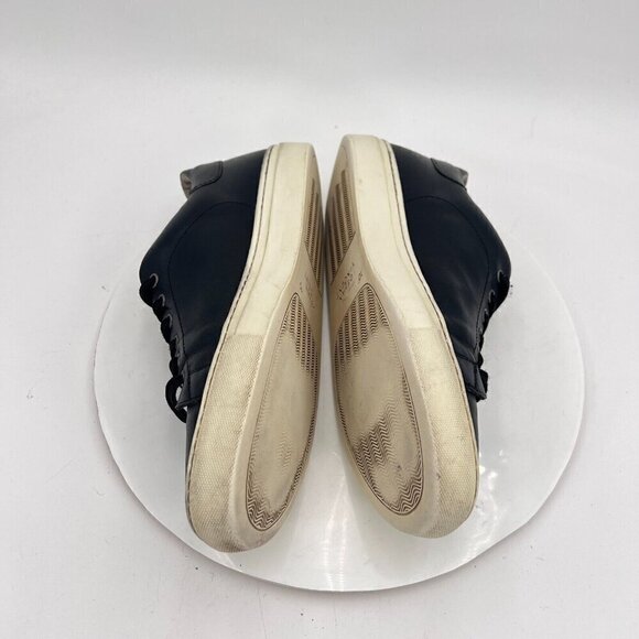 Devan Vincent Men Size10 Black Leather Classic Rubber Sole Lace Up Casual Shoes - Picture 9 of 15